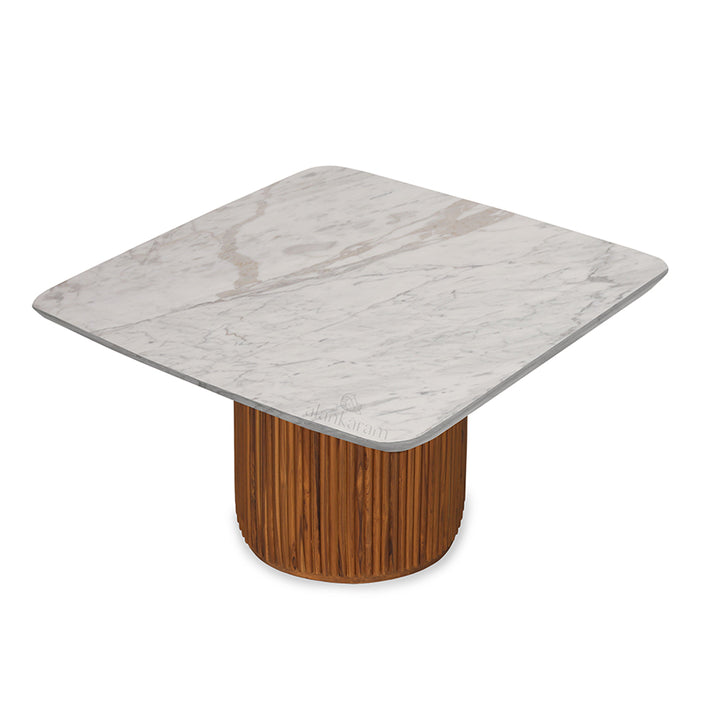 Aruna - Teakwood Open office Table with Quartz Top