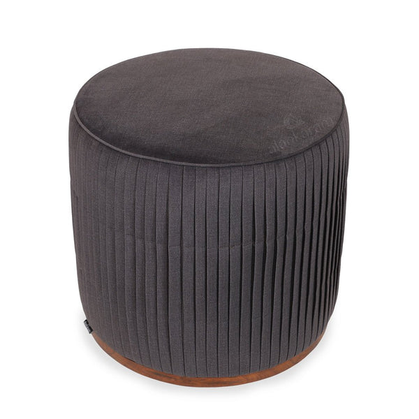 Pouffe - Teakwood Round Ottoman
