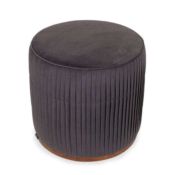 Pouffe - Teakwood Round Ottoman