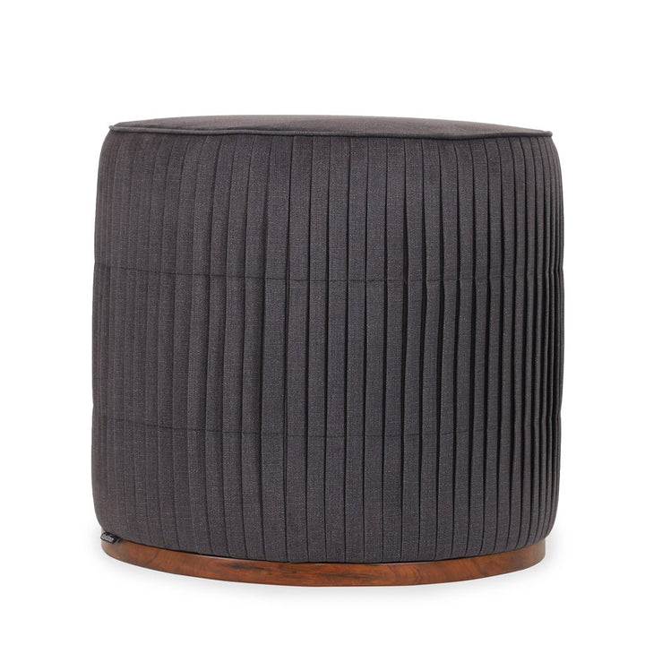Pouffe - Teakwood Round Ottoman