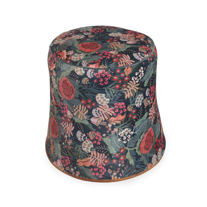 Pouffe - Teakwood Round Ottoman