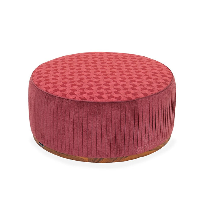 Pouffe - Teakwood Round Ottoman