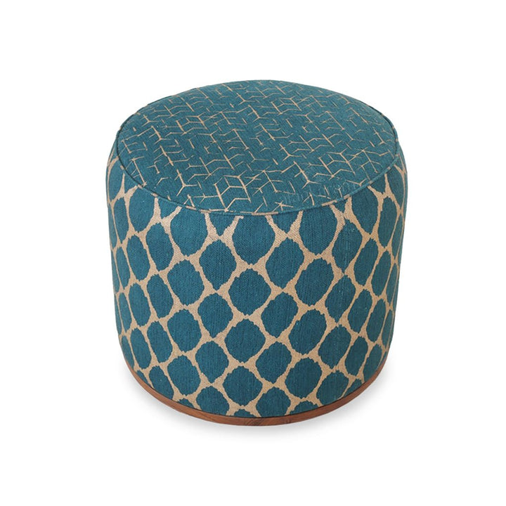Pouffe - Teakwood Round Ottoman