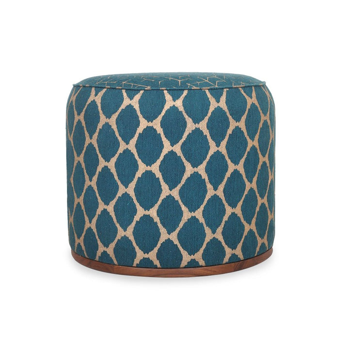 Pouffe - Teakwood Round Ottoman