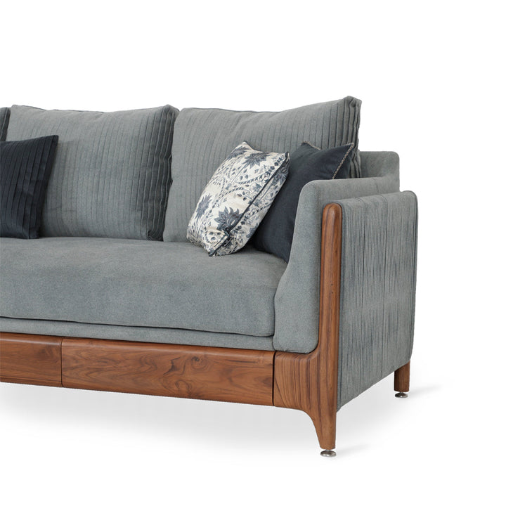 Mjus - L-Shaped Sofa (Seven Seater)