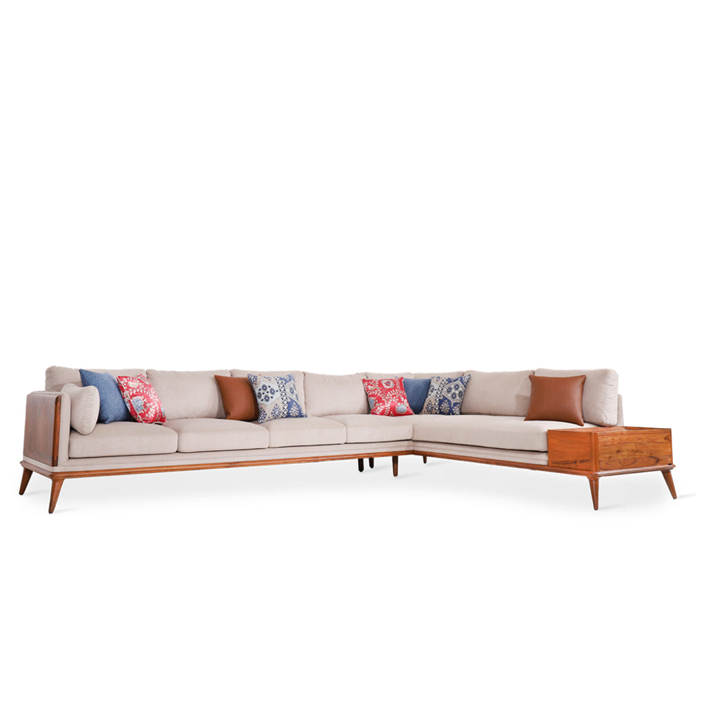 Mysig - Teakwood Seven Seater Sofa | Alankaram
