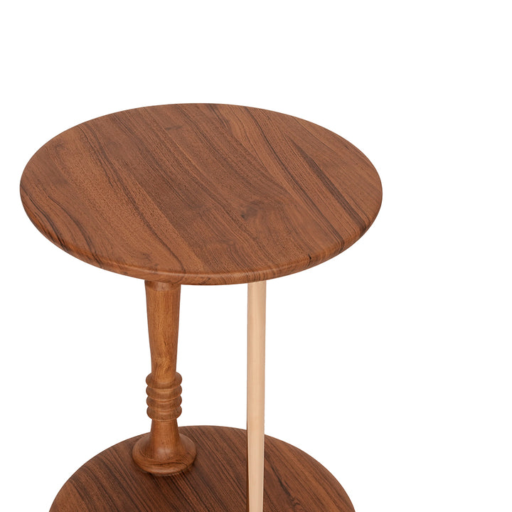 Mimilo – Teakwood Side Table with Brass - Alankaram