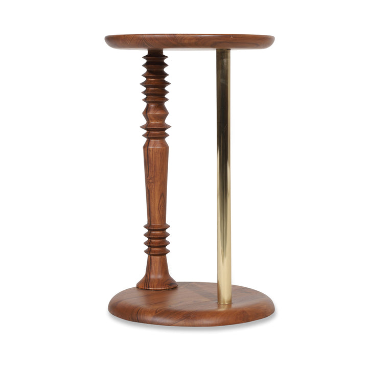 Mimilo – Teakwood Table with Brass - Alankaram