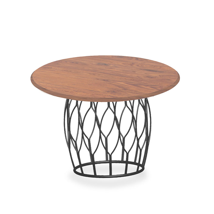 Qasan - Side Table with Wooden Top