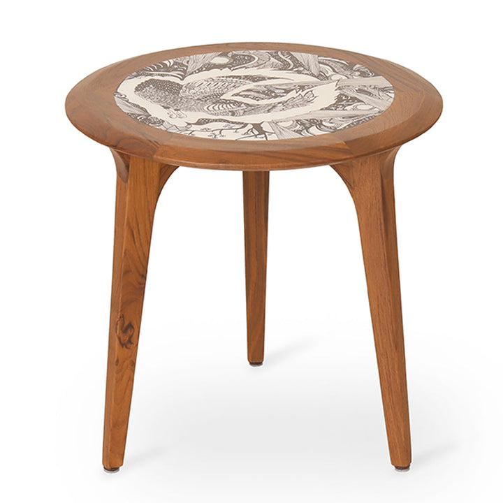Vartula - Handpainted Side Table, Side Tables - Alankaram