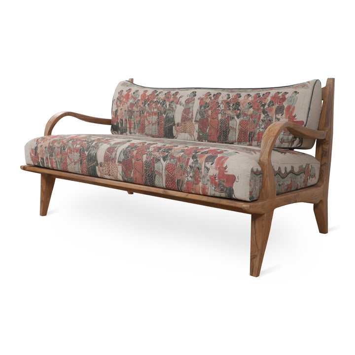 Araal - Two Seater Teakwood Sofa