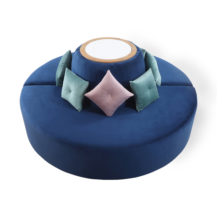 Doira - Round Ash/Oak/Beech Sofa, (Large) | Alankaram
