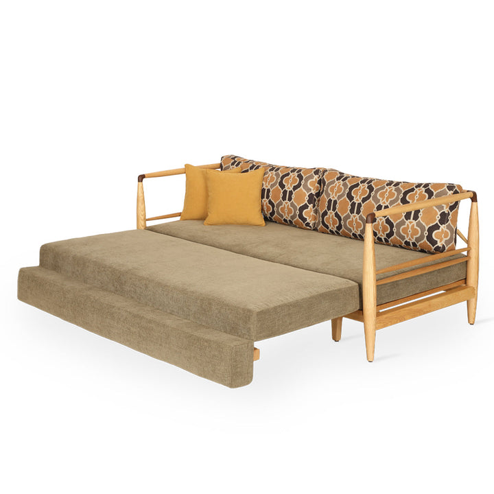 Ikili - Solidwood Three Seater Sofa Cum Bed
