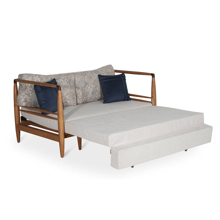 Ikili - Teakwood Two Seater Sofa Cum Bed