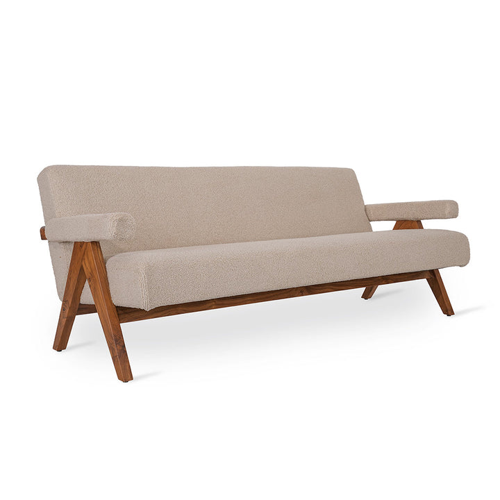 Jeanneret - Three Seater Teakwood Sofa