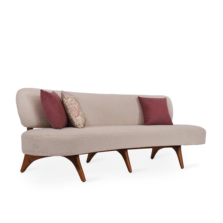 Kopiko - Three Seater Teakwood Curved Sofa
