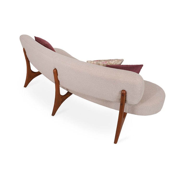 Kopiko - Three Seater Teakwood Curved Sofa