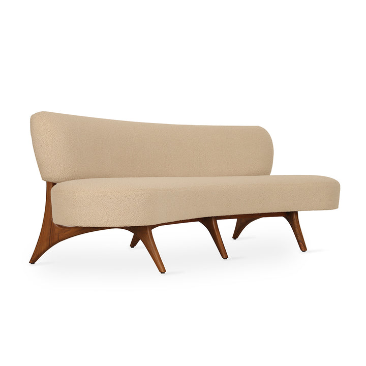 Kopiko - Three Seater Teakwood Curved Sofa