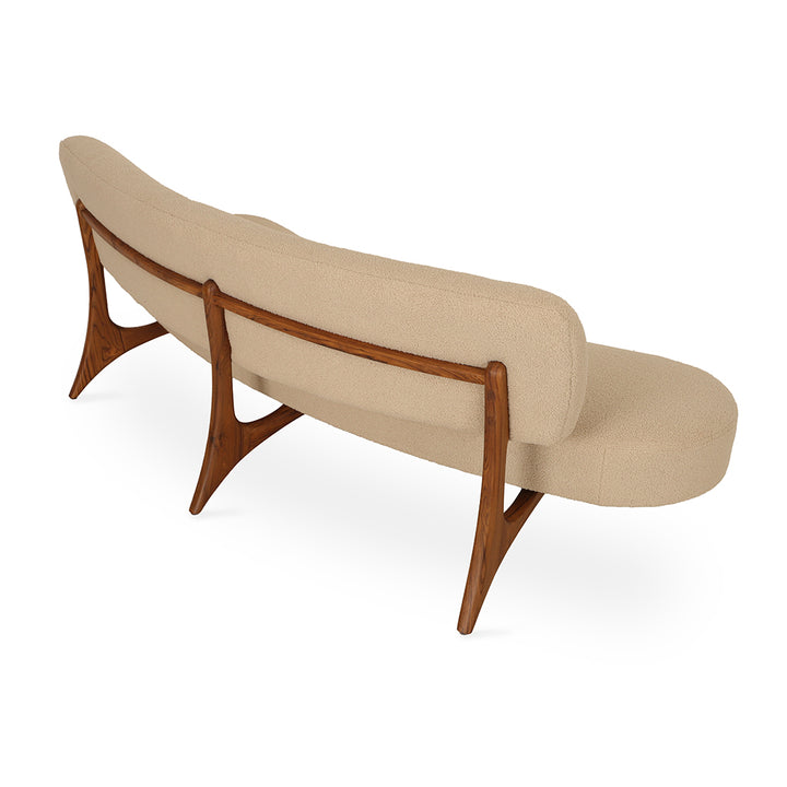 Kopiko - Three Seater Teakwood Curved Sofa