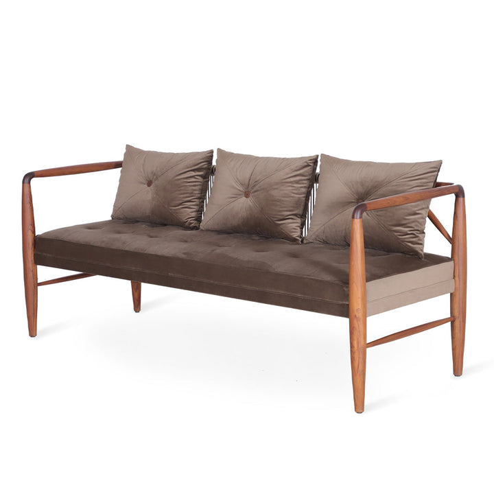Kutu Two Seater Teakwood Sofa