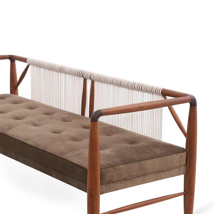 Kutu Two Seater Teakwood Sofa