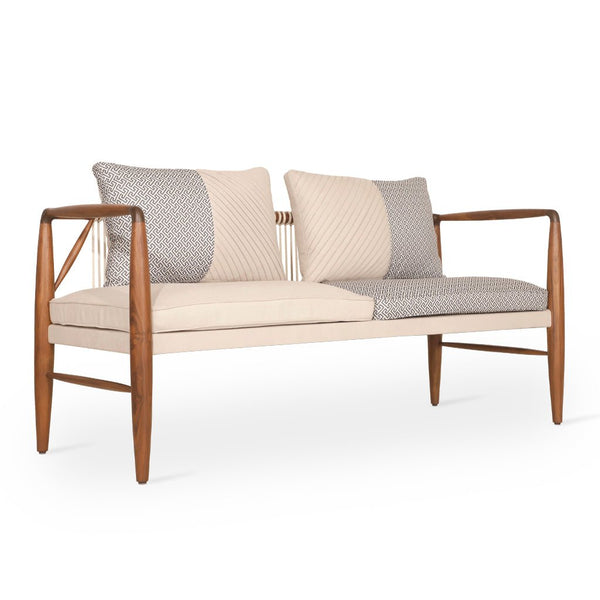 Kutu Two Seater Teakwood Sofa