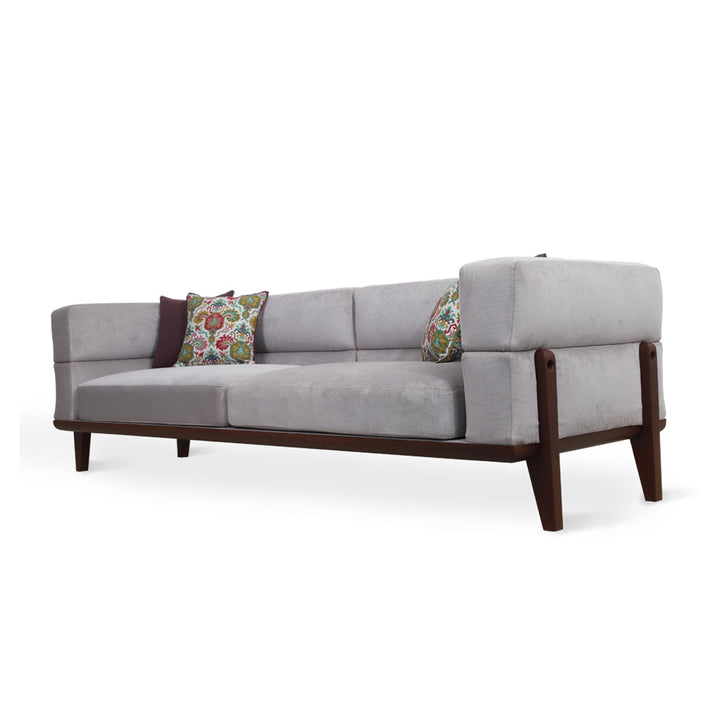 Lua - Three Seater sofa with Walnut Stain