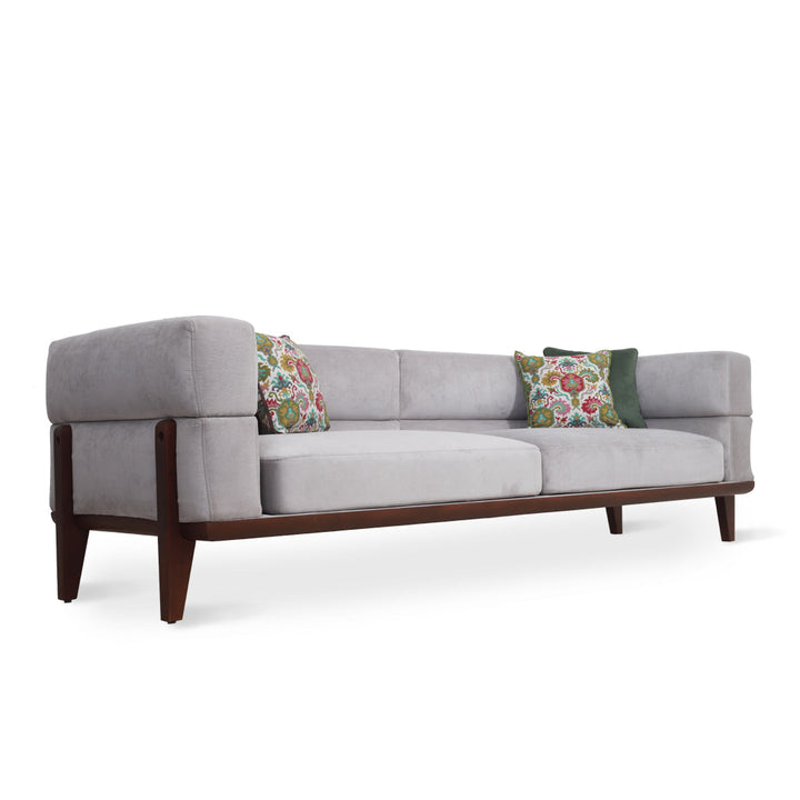 Lua - Three Seater sofa with Walnut Stain