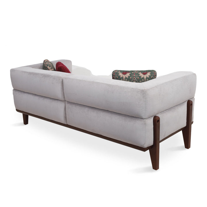 Lua - Three Seater sofa with Walnut Stain
