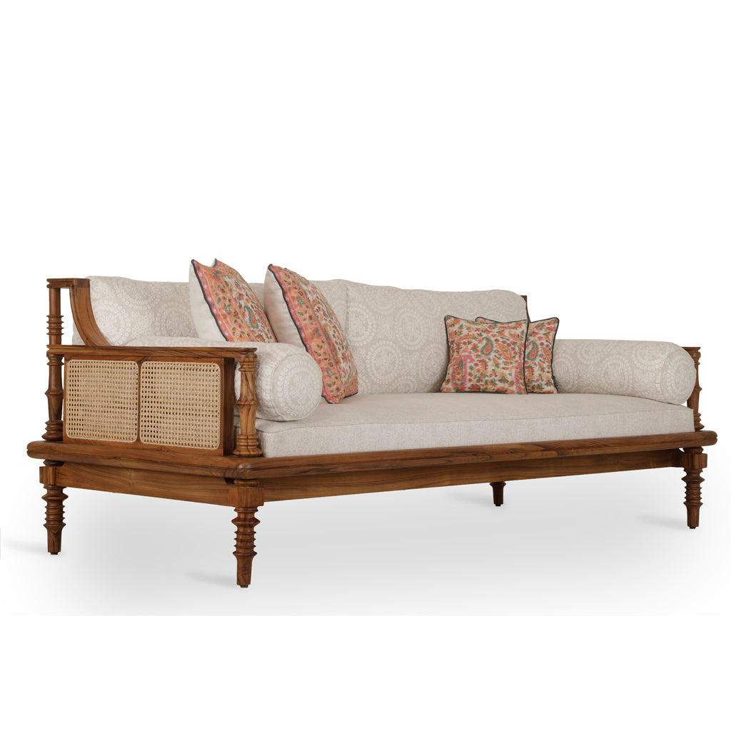 Megah - Teak Three Seater Diwan | Alankaram