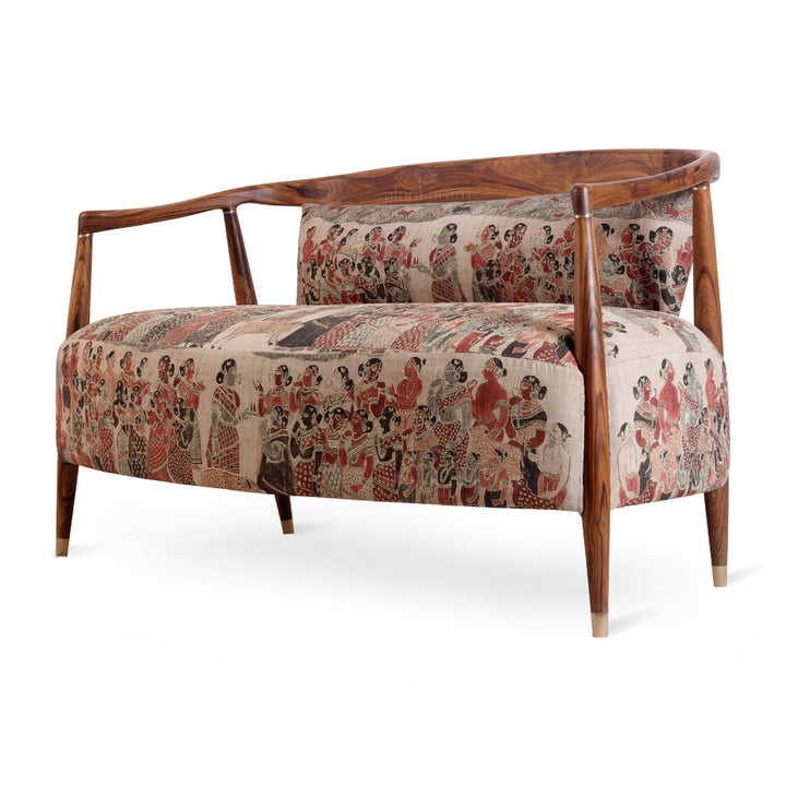 Uru - Two Seater sofa With Brass Capping