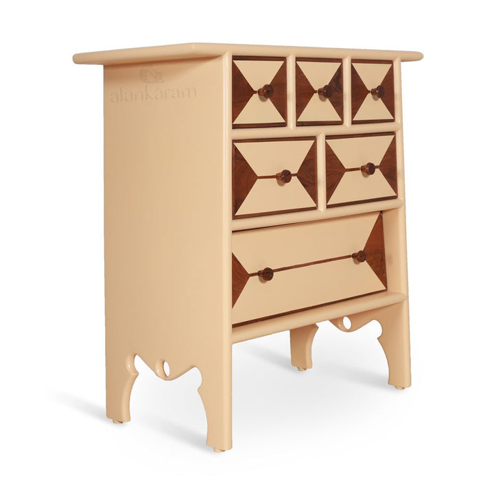 Kanishta Daraj - Teakwood (Solid PU) Chest of Drawers