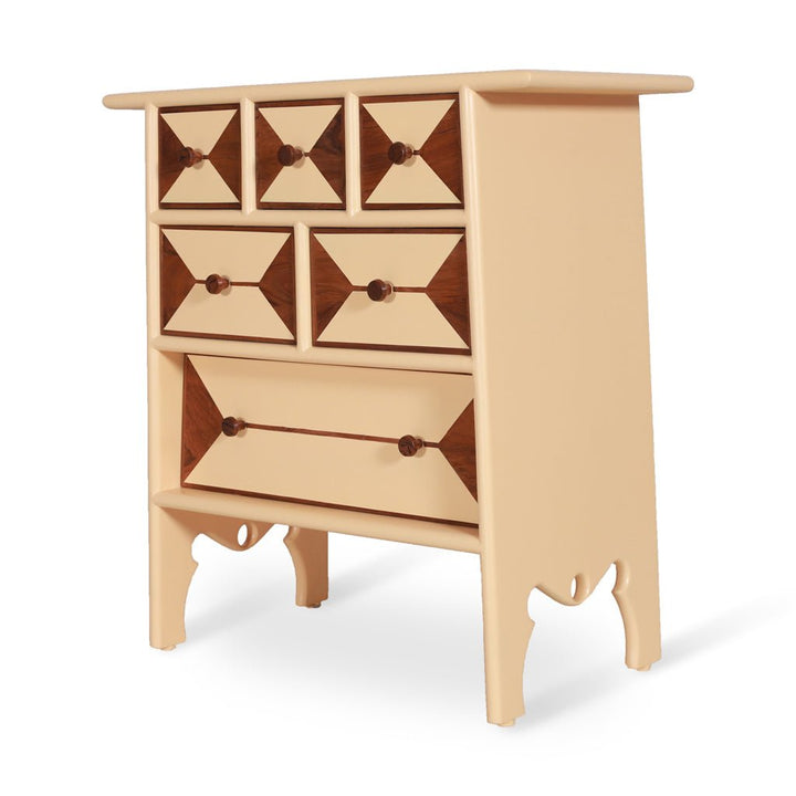 Kanishta Daraj - Teakwood (Solid PU) Chest of Drawers