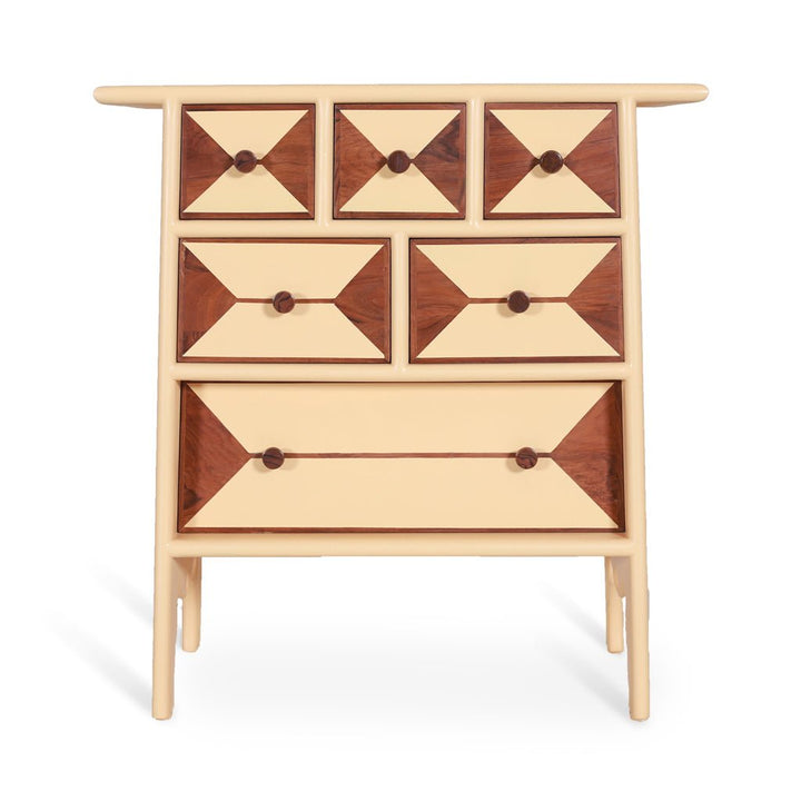 Kanishta Daraj - Teakwood (Solid PU) Chest of Drawers