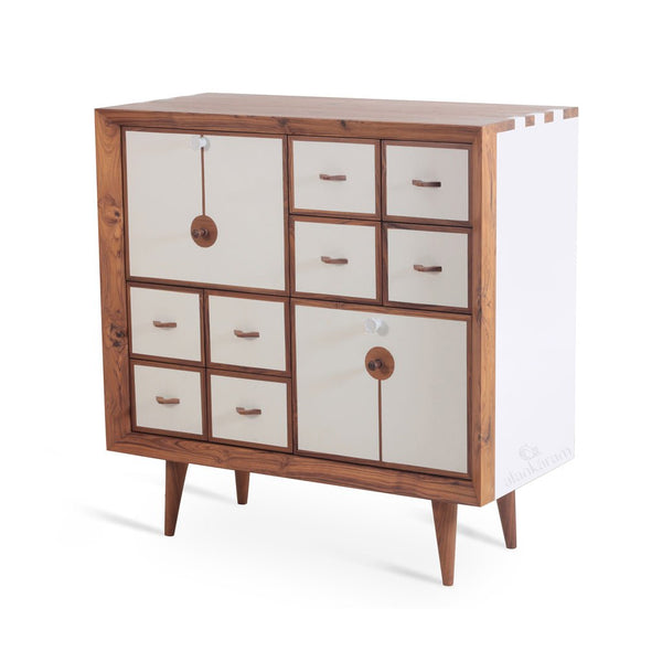 Orden - Teakwood Cloud White Color Chest of Drawers