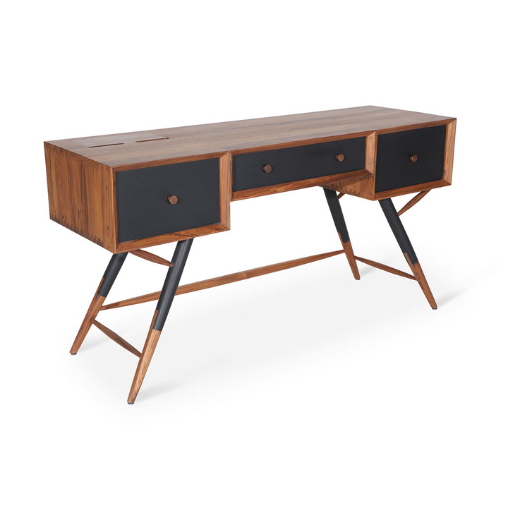 Ashri - Teak Study Table, PU, Study Tables - Alankaram