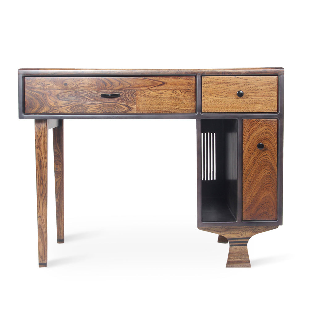 Rizu - Teak Study Table, Stained (Small) | Alankaram