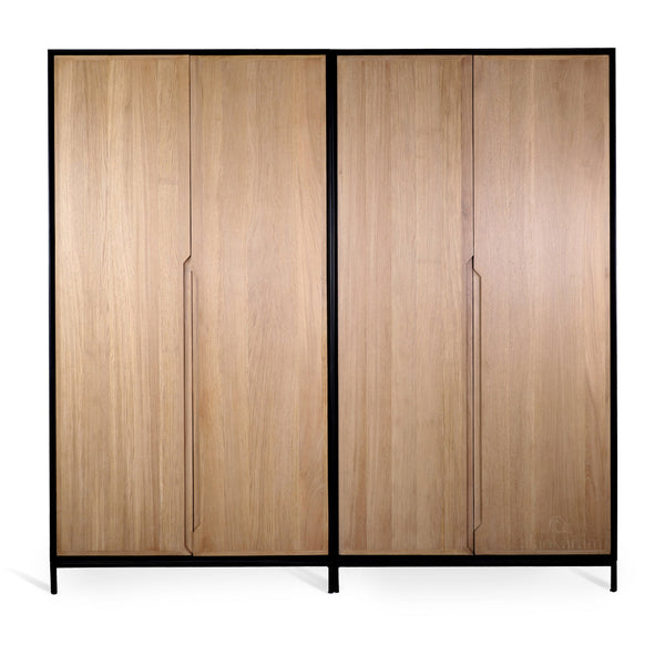 Orman Solidwood Wardrobe with Metal Legs