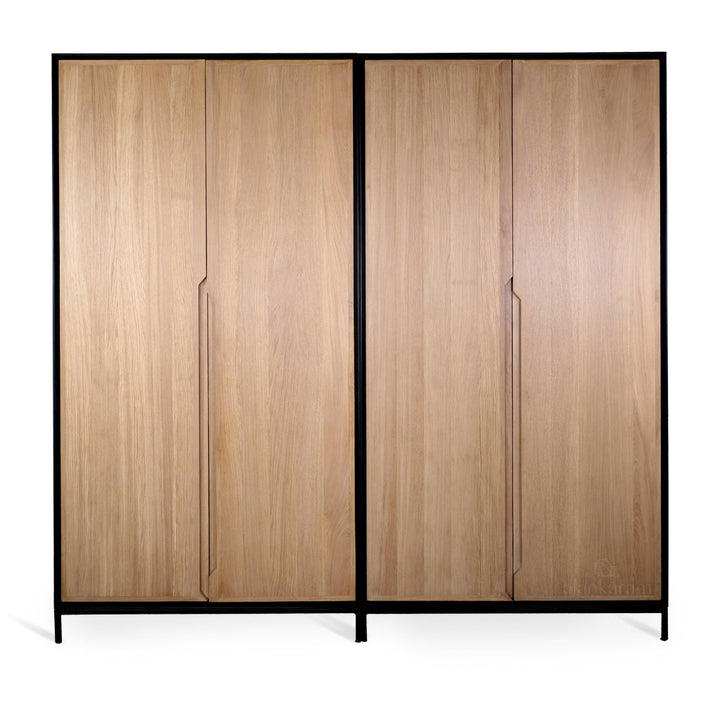 Orman Solidwood Wardrobe with Metal Legs