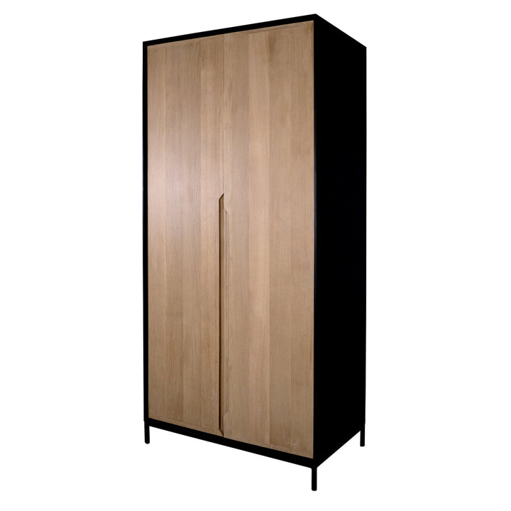 Orman Solidwood Wardrobe with Black Color Sides and Top