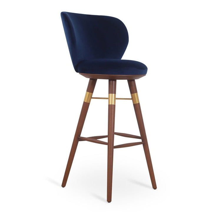 Bhrami - Wooden High Chair with Golden PU