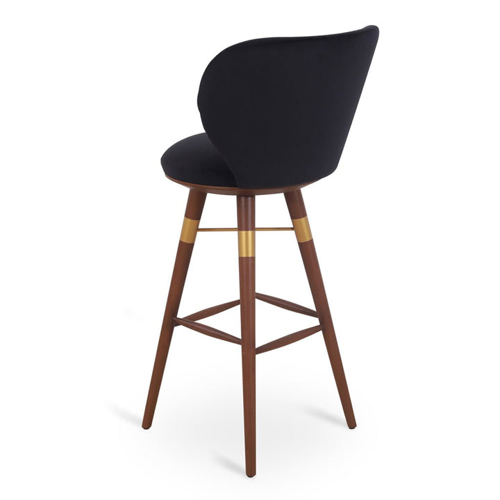 Bhrami - Wooden High Chair with Golden PU