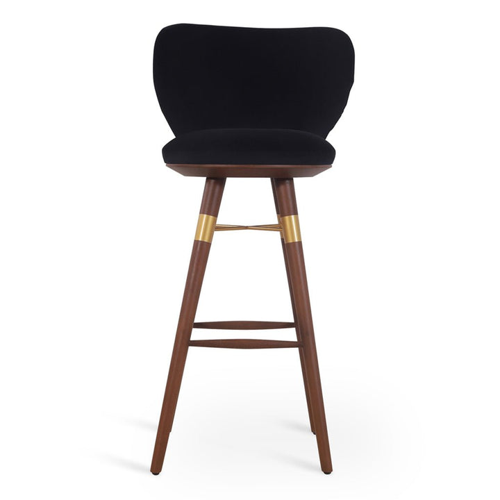Bhrami - Wooden High Chair with Golden PU