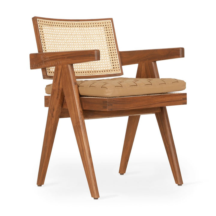 Jeanneret - Teakwood Dining / Office / Arm Chair