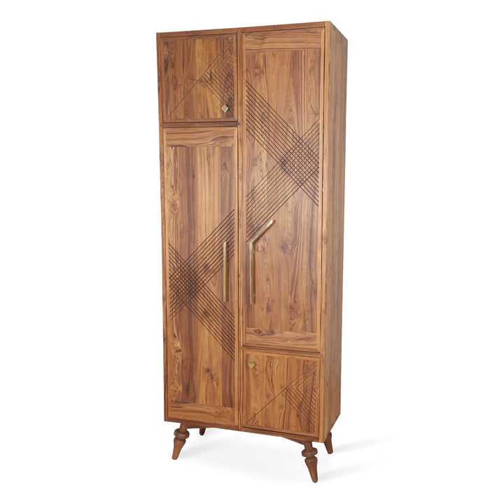 Krizovy Teakwood Storage Unit with Brass