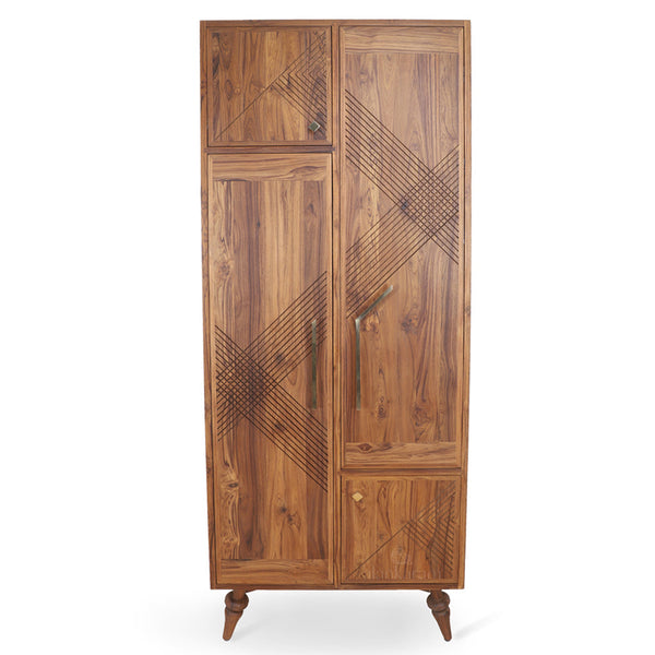 Krizovy Teakwood Storage Unit with Brass