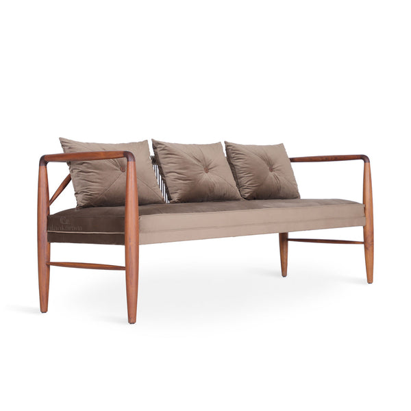 Kutu Two Seater Teakwood Sofa