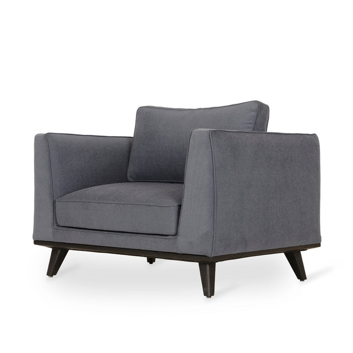 Mihla - Grey Fabric Club Sofa