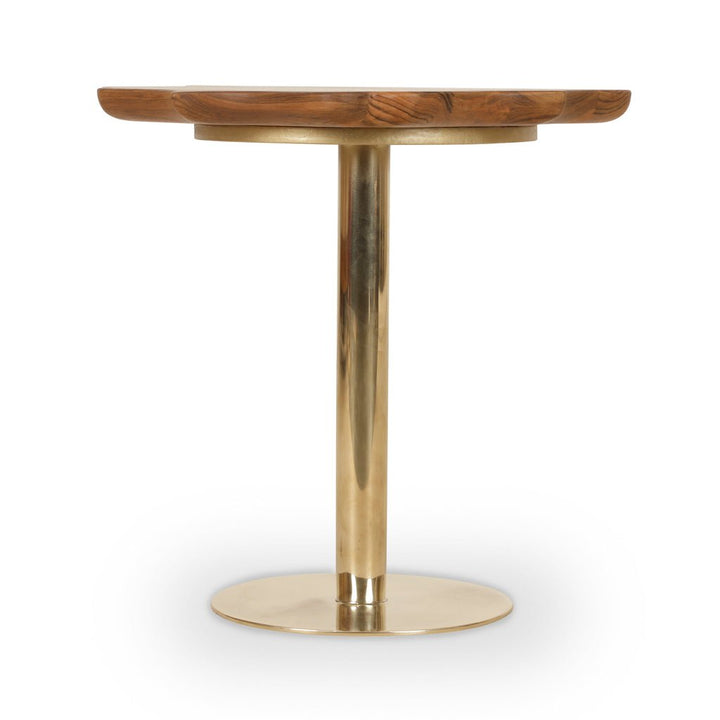 Onda - Side Table with Brass inlay