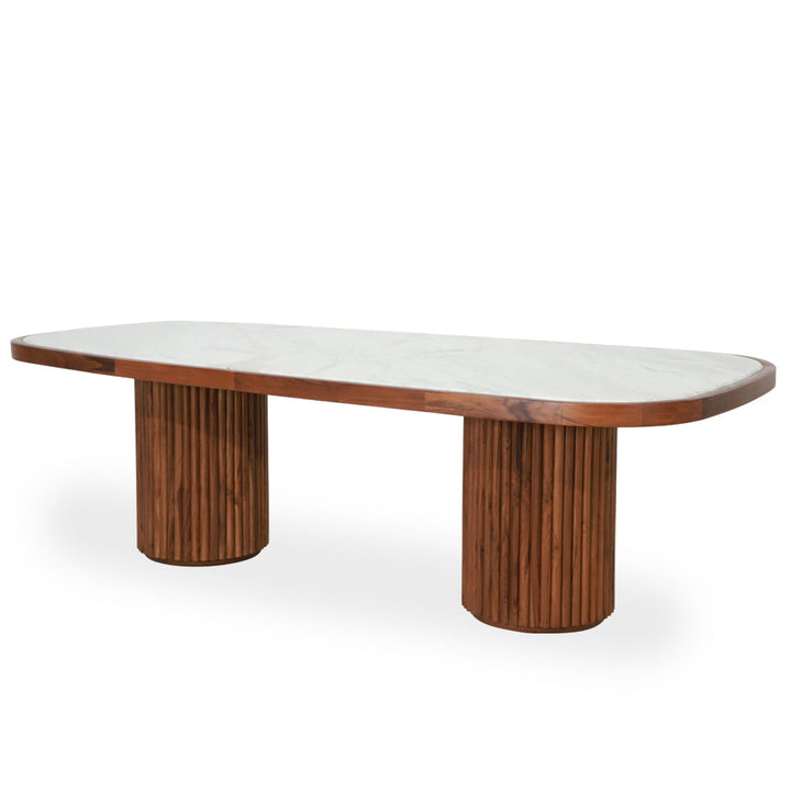 Otutu Teakwood Dining Table with Quartz Top